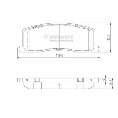 Brake Pad Set, disc brake (J3612011)