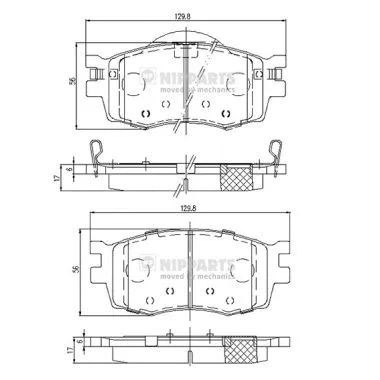 Brake Pad Set, disc brake (J3600542)