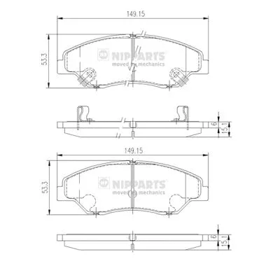 Brake Pad Set, disc brake (J3600309)