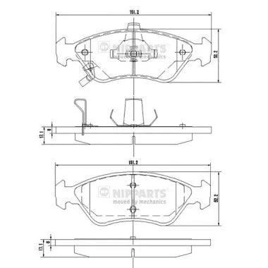 Brake Pad Set, disc brake (J3600303)