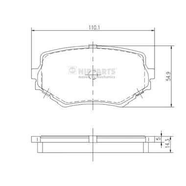 Brake Pad Set, disc brake (J3608017)