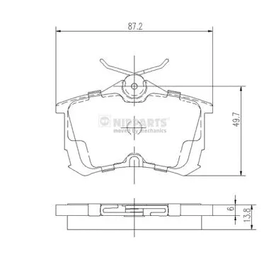Brake Pad Set, disc brake (J3614015)