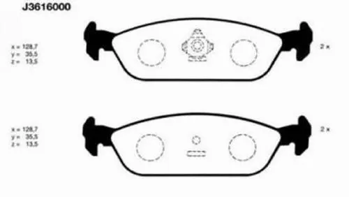 Brake Pad Set, disc brake (J3616000)