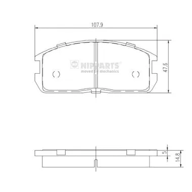 Brake Pad Set, disc brake (J3605024)