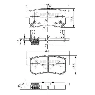 Brake Pad Set, disc brake (J3610401)