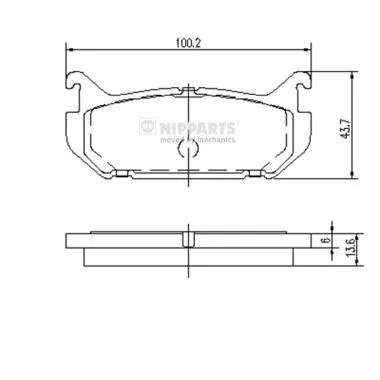 Brake Pad Set, disc brake (J3613007)