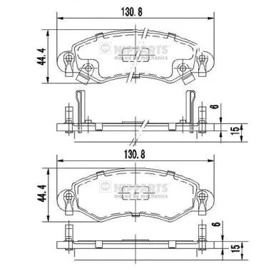 Brake Pad Set, disc brake (J3608025)