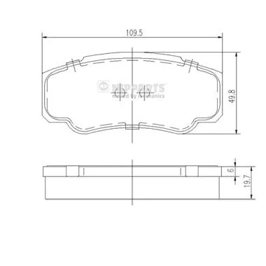 Brake Pad Set, disc brake (N3611052)