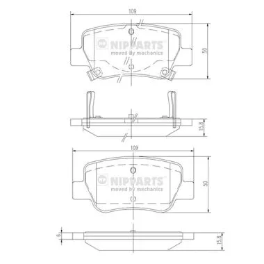 Brake Pad Set, disc brake (N3612042)
