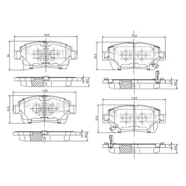 Brake Pad Set, disc brake (N3602132)