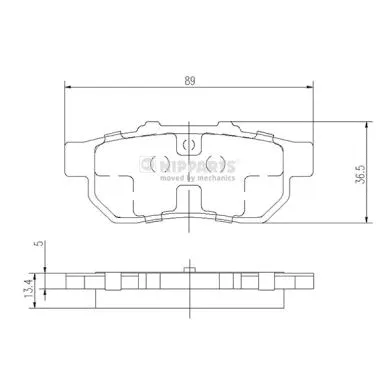 Brake Pad Set, disc brake (J3614007)