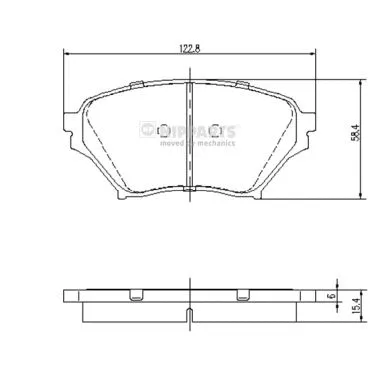 Brake Pad Set, disc brake (J3603052)
