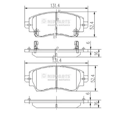 Brake Pad Set, disc brake (J3602089)