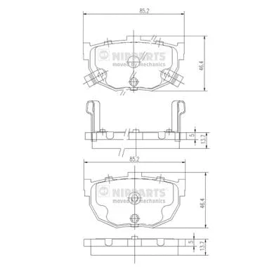Brake Pad Set, disc brake (J3610505)