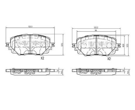 Brake Pad Set, disc brake (N3603077)