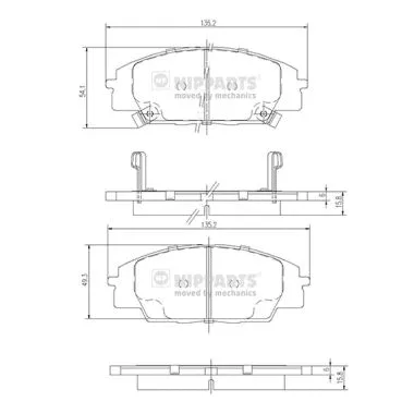 Brake Pad Set, disc brake (J3604055)