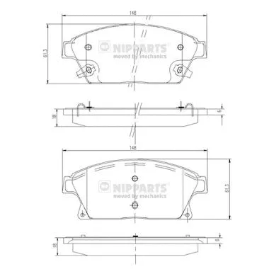 Brake Pad Set, disc brake (N3600915)