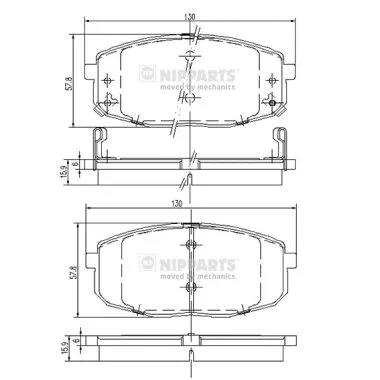 Brake Pad Set, disc brake (J3600319)