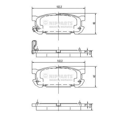 Brake Pad Set, disc brake (J3613020)