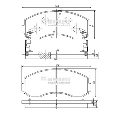 Brake Pad Set, disc brake (J3600101)