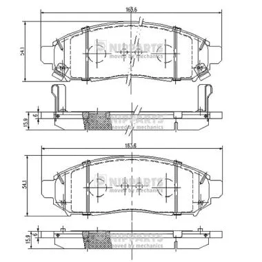Brake Pad Set, disc brake (J3601095)