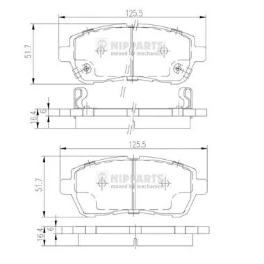 Brake Pad Set, disc brake (N3606022)