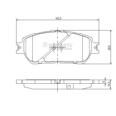 Brake Pad Set, disc brake (J3602121)