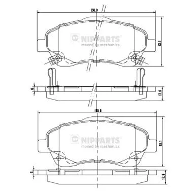 Brake Pad Set, disc brake (J3602112)