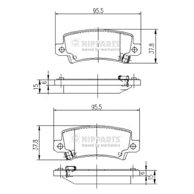 Brake Pad Set, disc brake (J3612025)