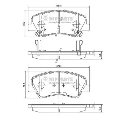 Brake Pad Set, disc brake (N3600550)