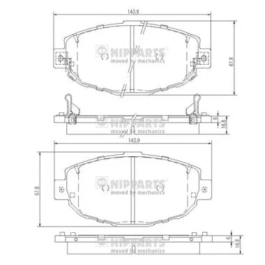 Brake Pad Set, disc brake (J3602087)
