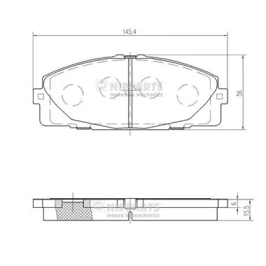 Brake Pad Set, disc brake (N3602144)