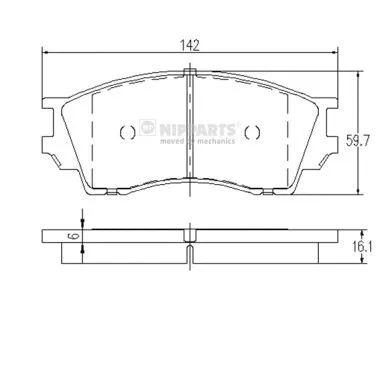Brake Pad Set, disc brake (J3603040)