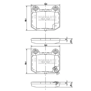 Brake Pad Set, disc brake (J3611049)