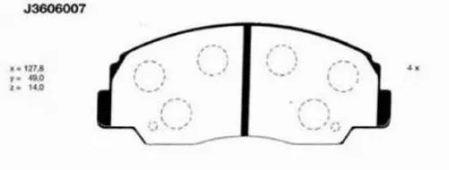 Brake Pad Set, disc brake (J3606007)