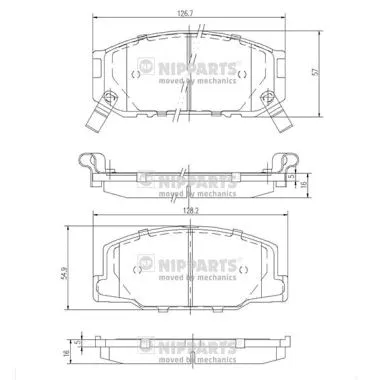 Brake Pad Set, disc brake (J3602031)