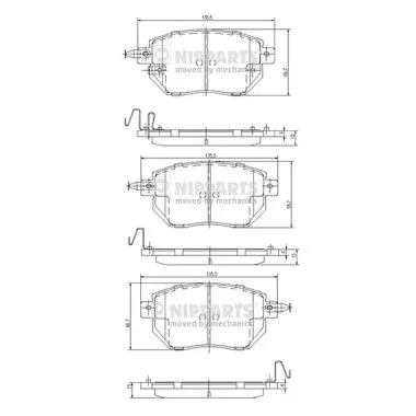 Brake Pad Set, disc brake (J3601092)