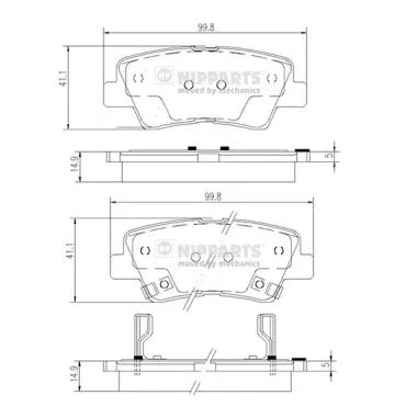 Brake Pad Set, disc brake (N3610519)