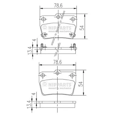 Brake Pad Set, disc brake (J3612020)