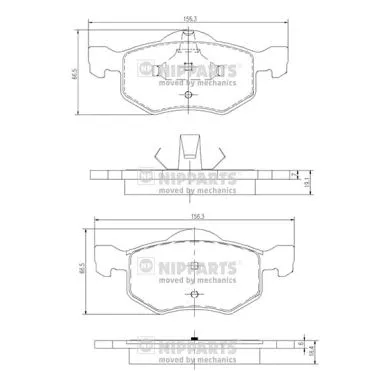 Brake Pad Set, disc brake (J3603057)