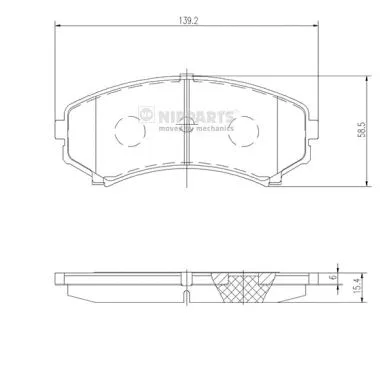 Brake Pad Set, disc brake (J3605039)