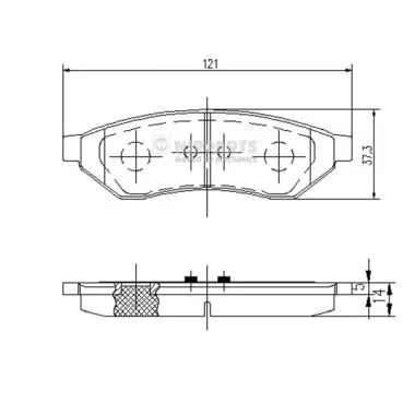 Brake Pad Set, disc brake (J3610902)