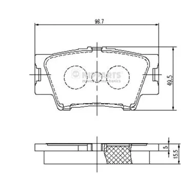 Brake Pad Set, disc brake (J3612035)