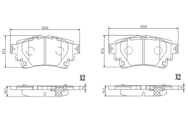Brake Pad Set, disc brake (N3612035)