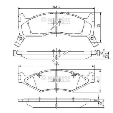 Brake Pad Set, disc brake (J3600302)
