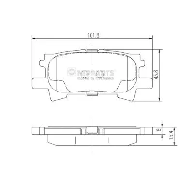 Brake Pad Set, disc brake (J3612031)