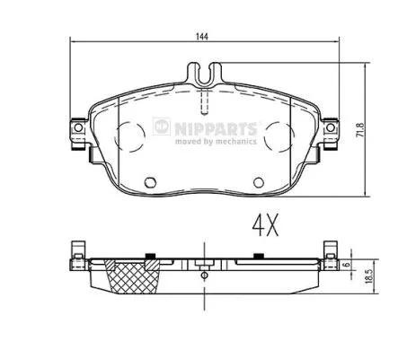 Brake Pad Set, disc brake (N3601114)