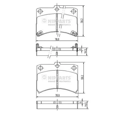 Brake Pad Set, disc brake (J3606020)