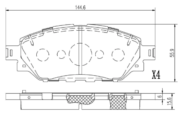 Brake Pad Set, disc brake (N3602154)