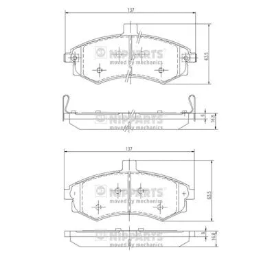 Brake Pad Set, disc brake (J3600535)